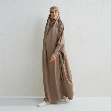 DUBAI Dress™ | Moslim Abaya met Capuchon & Smoking Mouw - 1+1 (GRATIS)